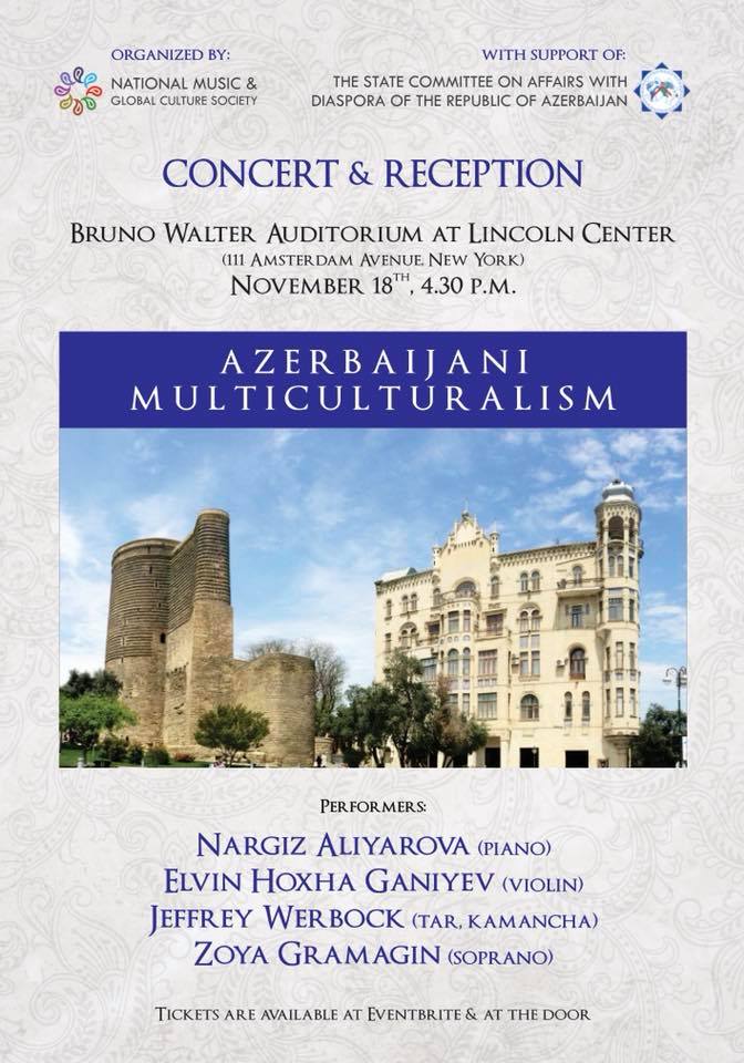 Nyu-Yorkda Azərbaycan Multikulturalizmi adlı  konsert keçiriləcək 